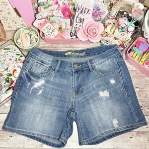 Old Navy The/Le Boyfriend Denim Distressed Blue Jean Shorts Women’s Sz.4 Spring